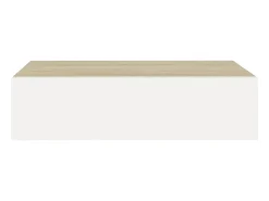 Clearance Prateleira de parede c/ gaveta MDF 40x23,5x10cm carvalho/branco PT657384 Castanho