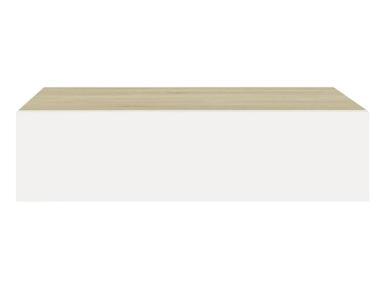 Clearance Prateleira de parede c/ gaveta MDF 40x23,5x10cm carvalho/branco PT657384 Castanho