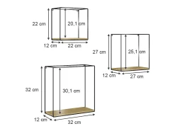 Vicco Prateleira de parede carvalho goldkraft 32x12x32 hilde^ Prateleira
