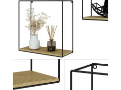 Vicco Prateleira de parede carvalho goldkraft 32x12x32 hilde^ Prateleira
