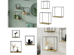 Vicco Prateleira de parede carvalho goldkraft 32x12x32 hilde^ Prateleira