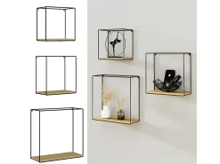 Vicco Prateleira de parede carvalho goldkraft 32x12x32 hilde^ Prateleira