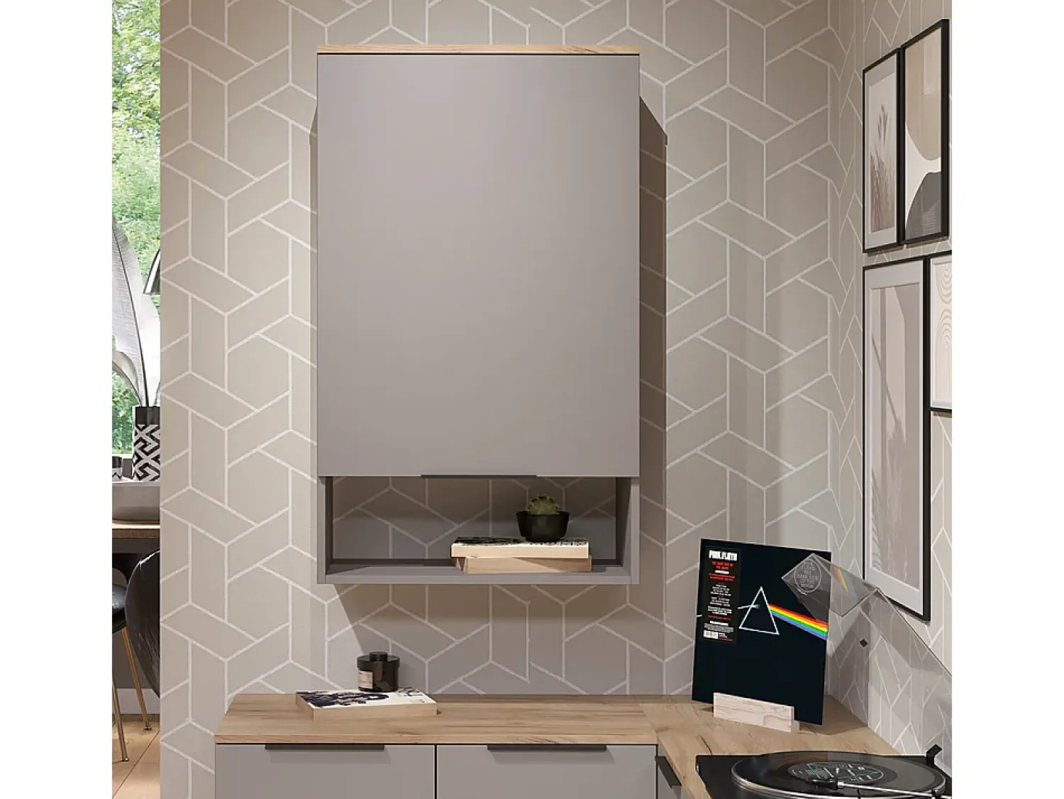Prateleira|Vicco Prateleira de parede cinzento-bege 60x30x100 wido Taupe