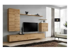 Prateleira|Meublorama Prateleira de parede 60cm coleção SWITCH. Cor carvalho wotan. Castanho