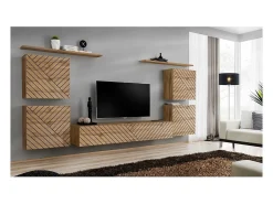 Prateleira*Meublorama Prateleira de parede 120cm coleção SWITCH. Cor carvalho wotan. Castanho