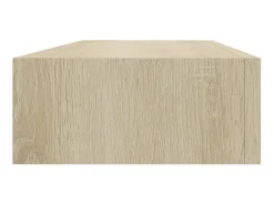 Prateleira de parede com gaveta MDF 60x23,5x10 cm cor carvalho PT672783 Castanho