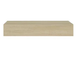 Prateleira de parede com gaveta MDF 60x23,5x10 cm cor carvalho PT672783 Castanho