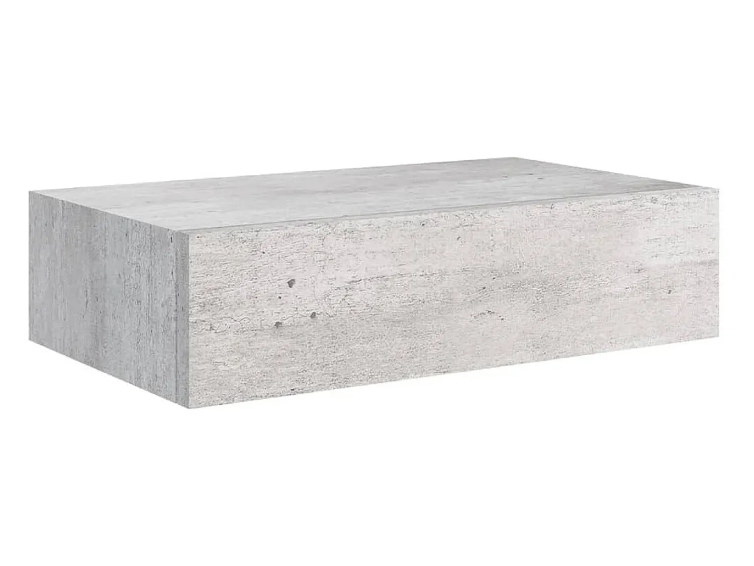 Prateleira* Prateleira de parede com gaveta MDF 40x23,5x10 cm cinza cimento PT236773 Cinzento