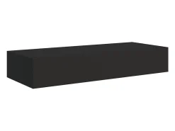 Prateleira* Prateleira de parede com gaveta MDF 60x23,5x10 cm PT259225 Preto