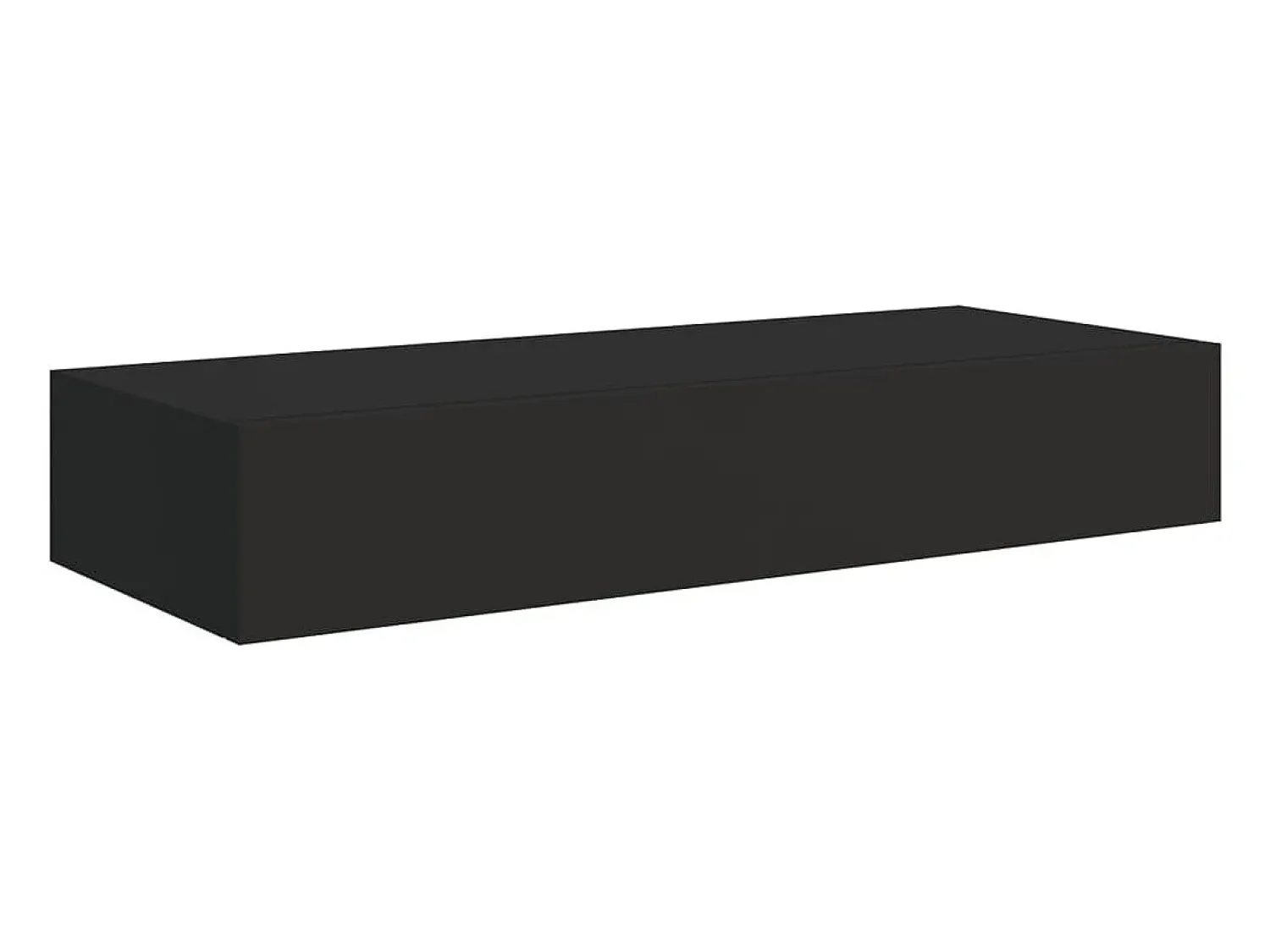 Prateleira* Prateleira de parede com gaveta MDF 60x23,5x10 cm PT259225 Preto