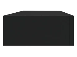 Prateleira* Prateleira de parede com gaveta MDF 60x23,5x10 cm PT259225 Preto