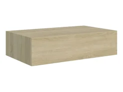 Prateleira* Prateleira de parede com gaveta MDF 40x23,5x10 cm cor carvalho PT486934 Castanho