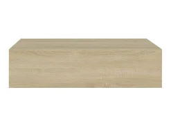 Prateleira* Prateleira de parede com gaveta MDF 40x23,5x10 cm cor carvalho PT486934 Castanho