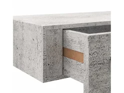 Hot vidaxl Prateleira de parede com gaveta MDF 40x23,5x10 cm cinza cimento Cinzento