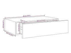 Hot vidaxl Prateleira de parede com gaveta MDF 40x23,5x10 cm cinza cimento Cinzento