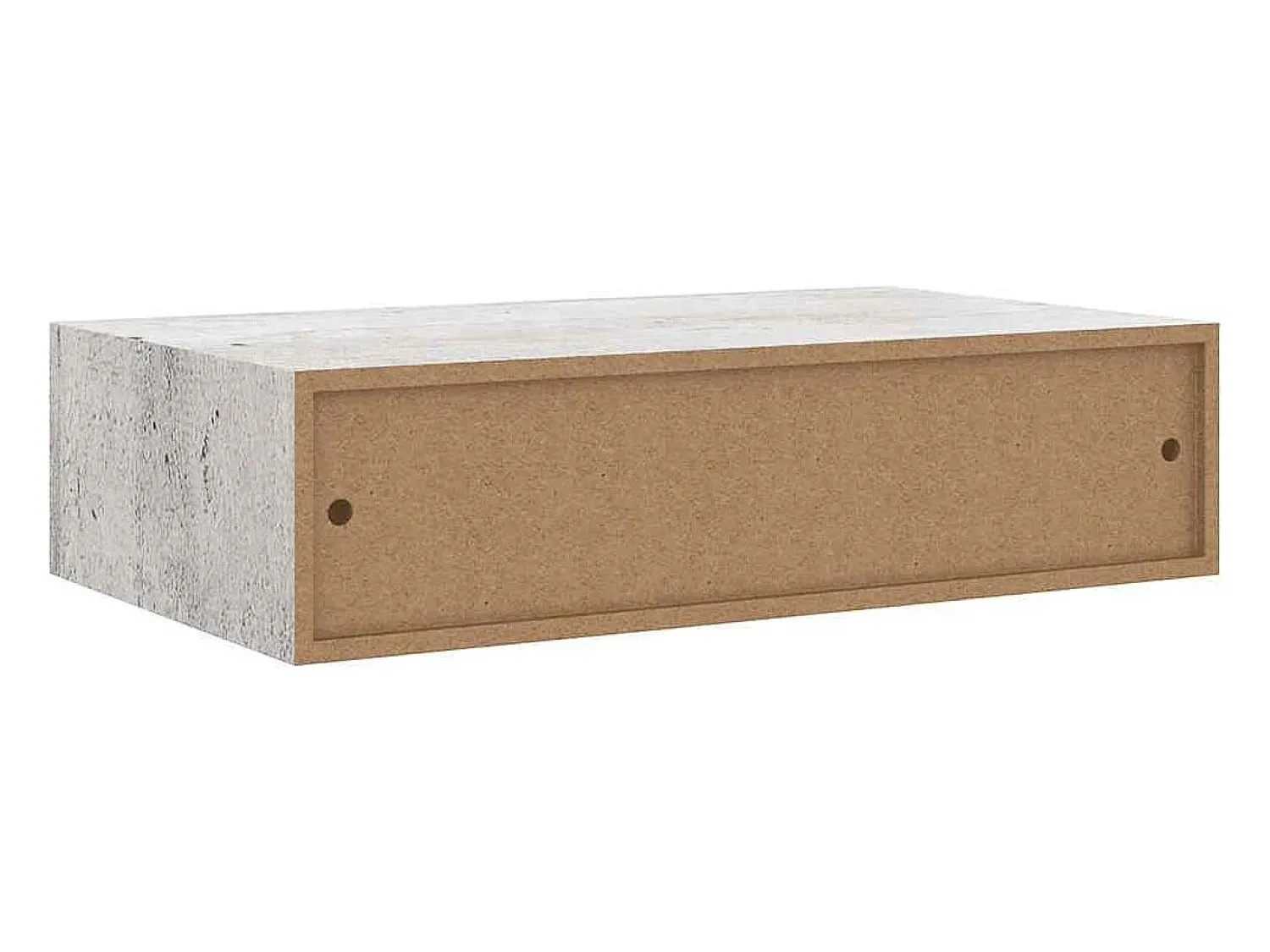 Hot vidaxl Prateleira de parede com gaveta MDF 40x23,5x10 cm cinza cimento Cinzento