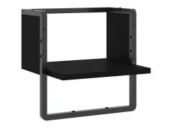 Clearance vidaxl Prateleira de parede com barra 30x25x30 cm Preto