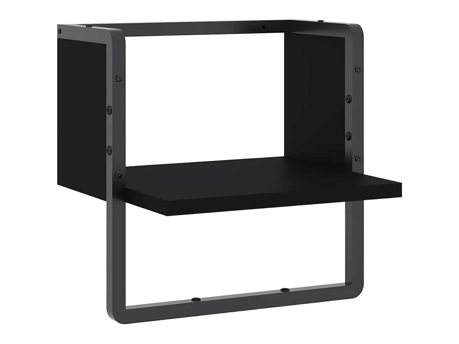 Clearance vidaxl Prateleira de parede com barra 30x25x30 cm Preto