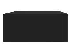 Clearance Prateleira de parede com gaveta MDF 40x23,5x10 cm PT280704 Preto