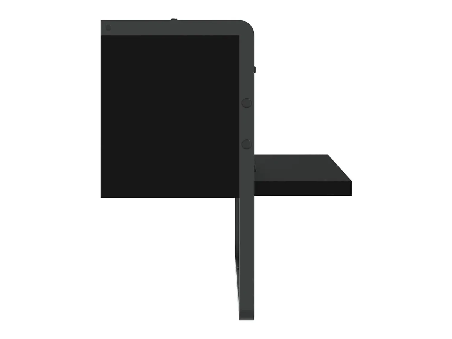 Prateleira* Prateleira de parede com barra 30x25x30 cm PT680267 Preto