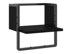 Prateleira* Prateleira de parede com barra 30x25x30 cm PT680267 Preto