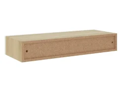vidaxl Prateleira de parede com gaveta em carvalho e branco 60x23,5x10 cm MDF^ Prateleira
