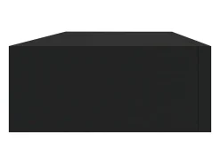 vidaxl Prateleira de parede com gaveta MDF 60x23,5x10 cm Preto