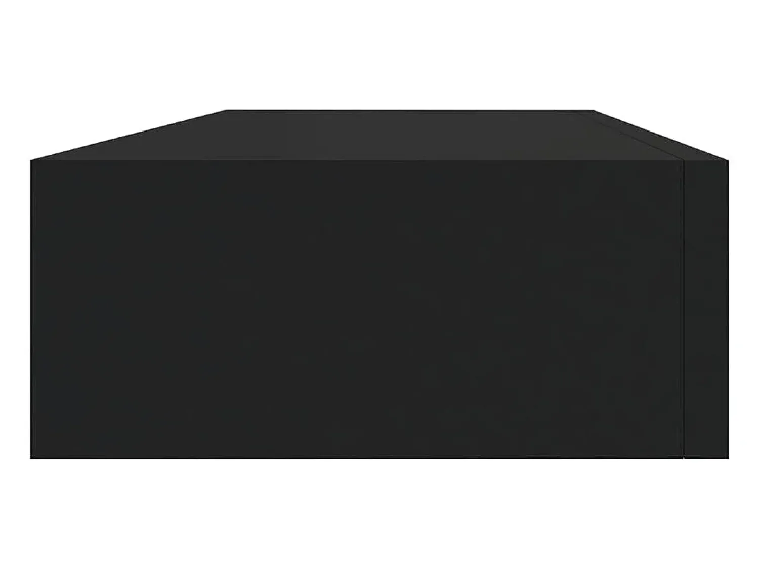vidaxl Prateleira de parede com gaveta MDF 60x23,5x10 cm Preto