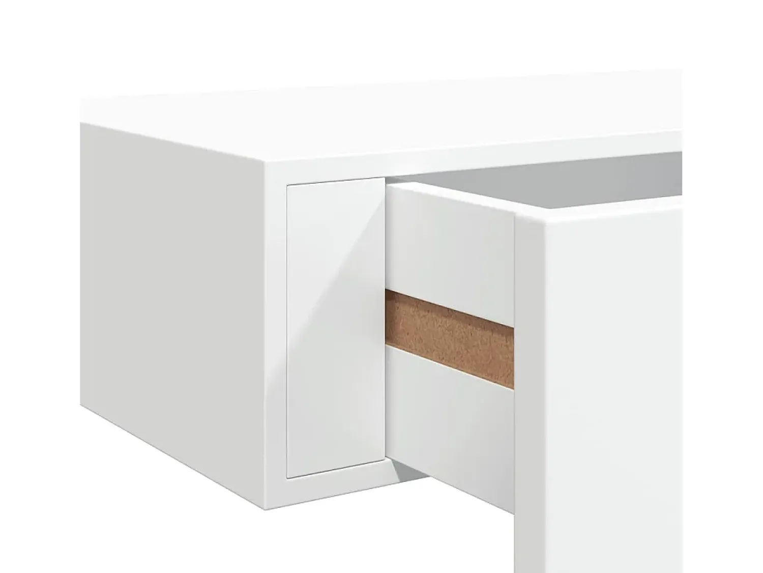 vidaxl Prateleira de parede com gaveta MDF 60x23,5x10 cm^ Prateleira