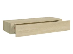 vidaxl Prateleira de parede com gaveta MDF 60x23,5x10 cm cor carvalho^ Prateleira