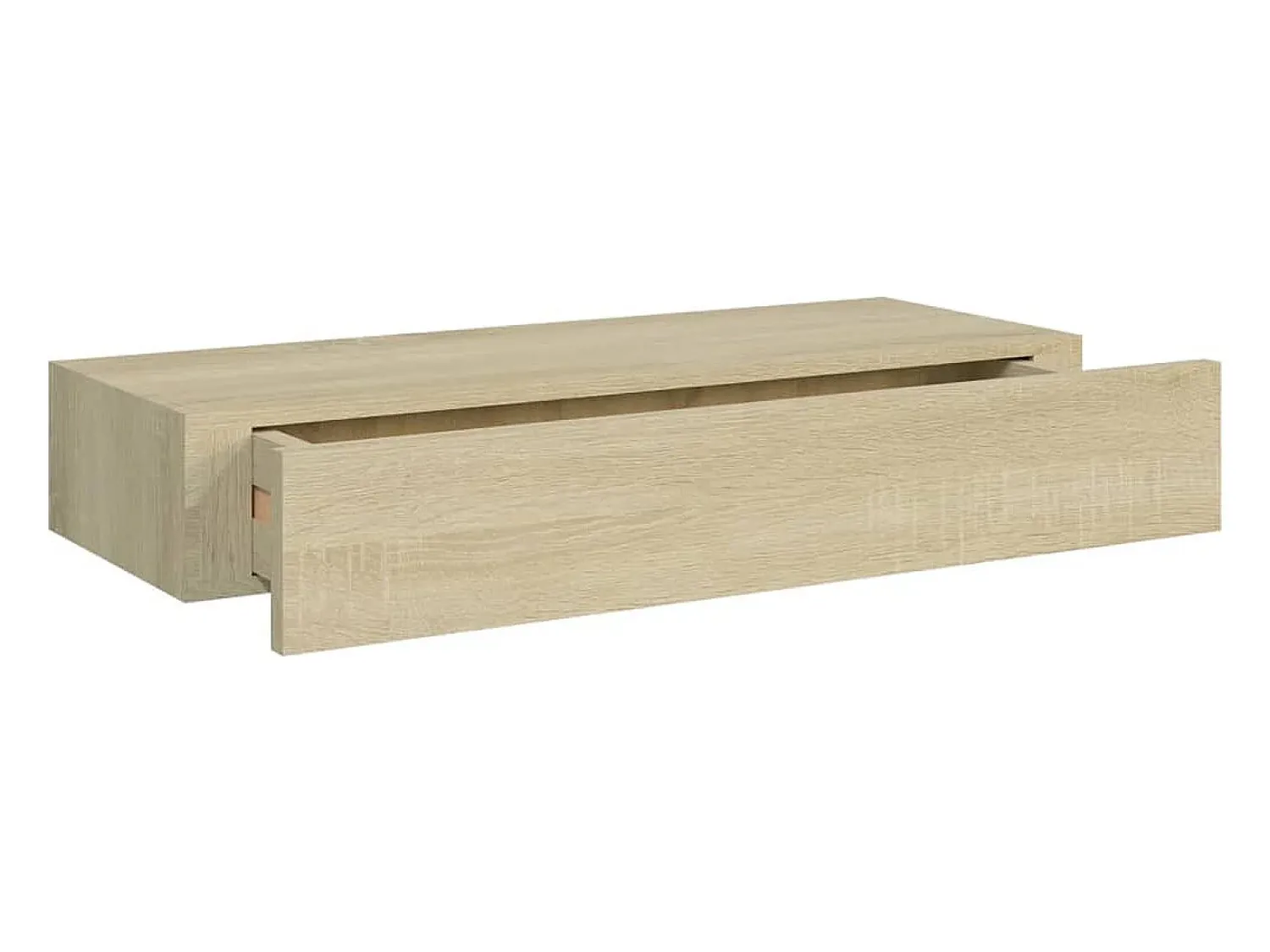 vidaxl Prateleira de parede com gaveta MDF 60x23,5x10 cm cor carvalho^ Prateleira