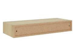 vidaxl Prateleira de parede com gaveta MDF 60x23,5x10 cm cor carvalho^ Prateleira