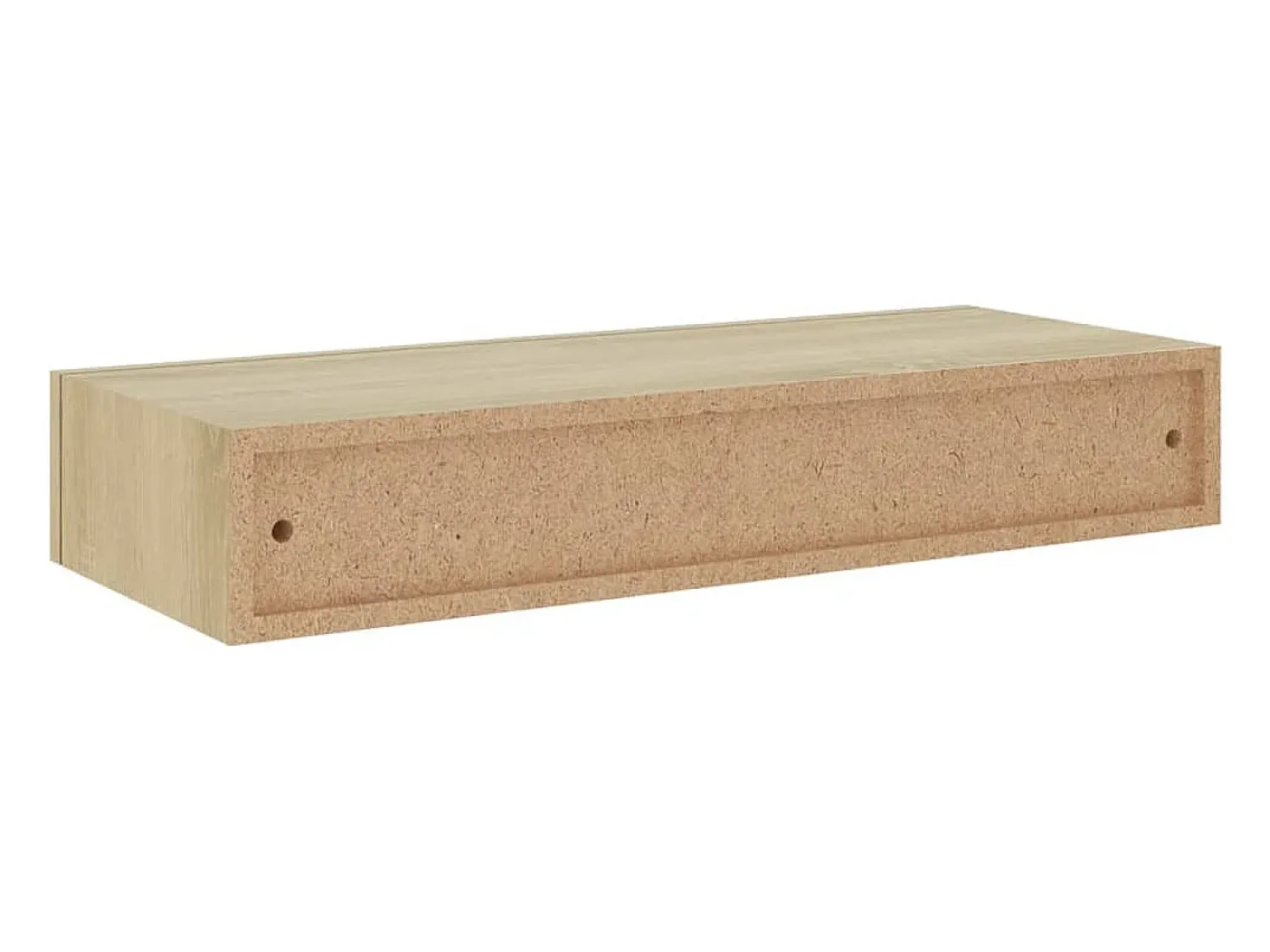 vidaxl Prateleira de parede com gaveta MDF 60x23,5x10 cm cor carvalho^ Prateleira