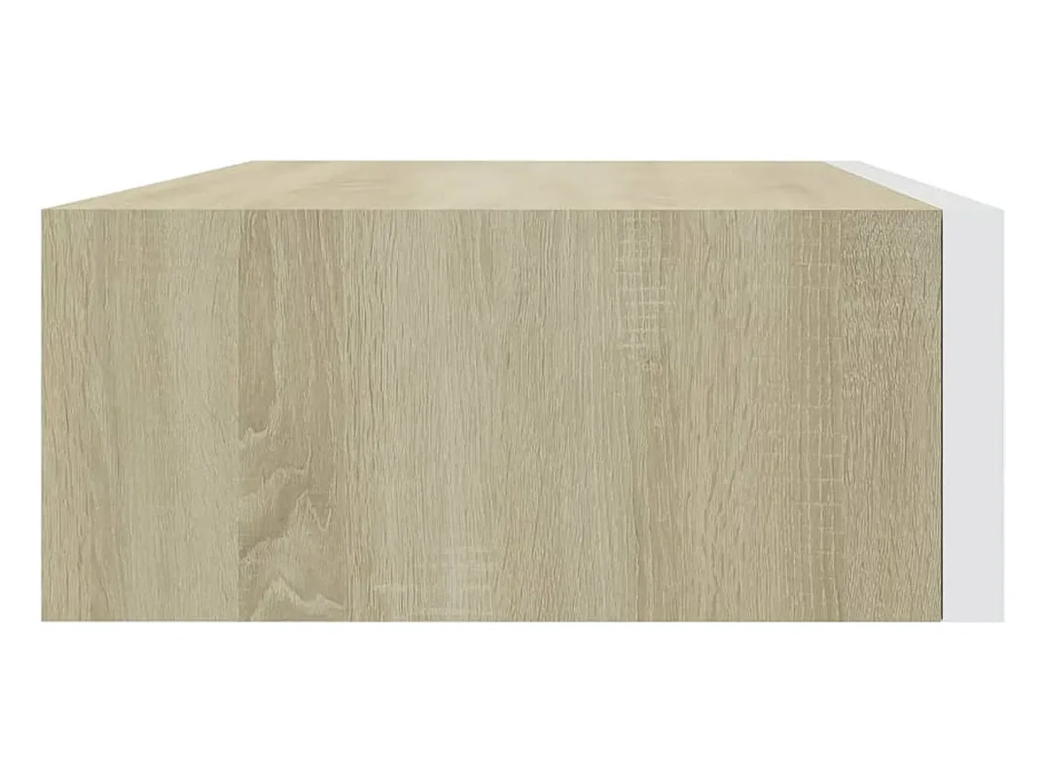 Prateleira|vidaxl Prateleira de parede com gaveta em carvalho e branco 40x23,5x10 cm MDF Castanho