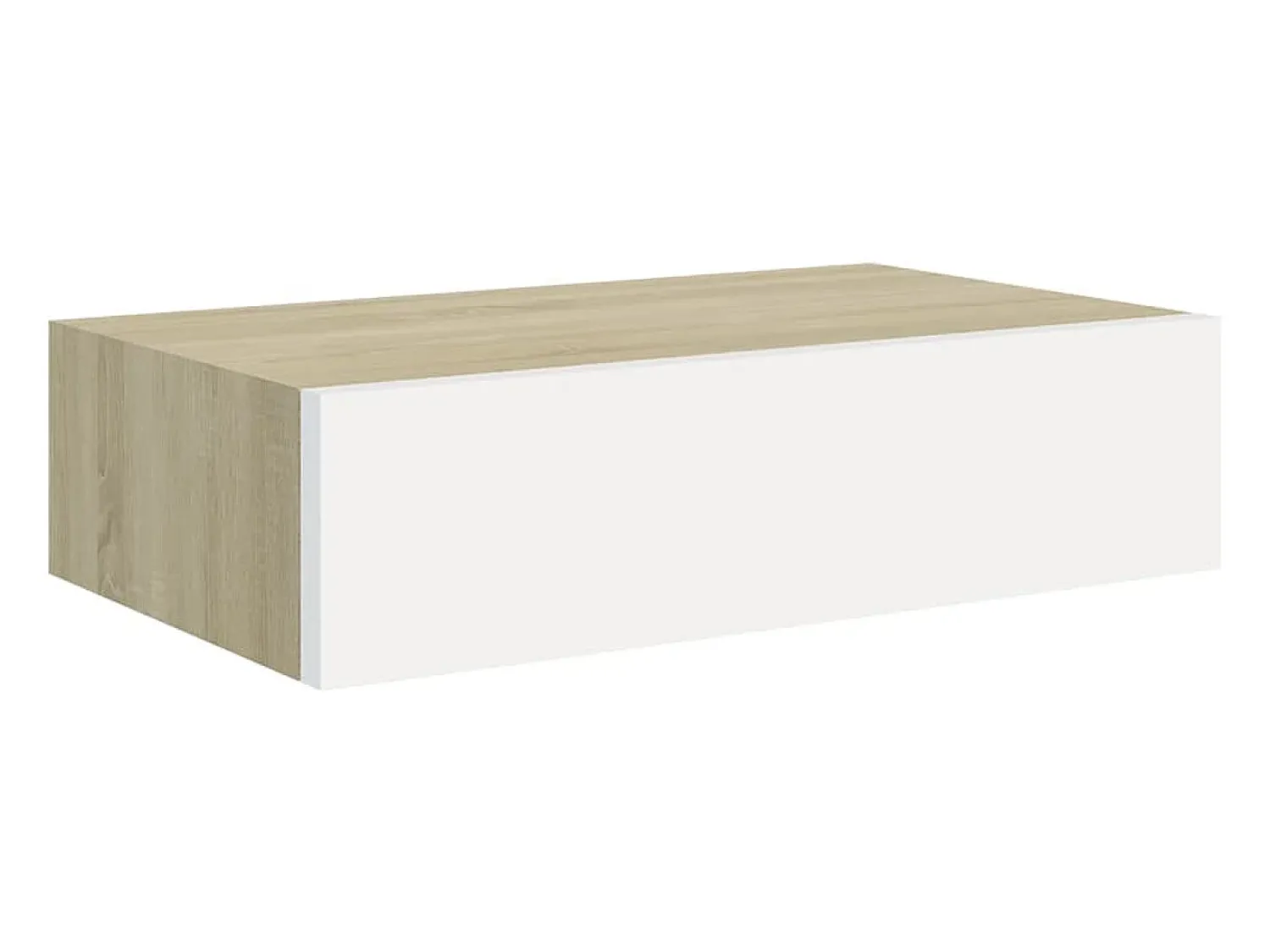 Prateleira|vidaxl Prateleira de parede com gaveta em carvalho e branco 40x23,5x10 cm MDF Castanho