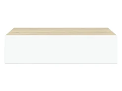 Prateleira|vidaxl Prateleira de parede com gaveta em carvalho e branco 40x23,5x10 cm MDF Castanho