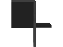Prateleira| Prateleira de parede com barra 20x25x30 cm PT312441 Preto