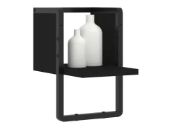 Prateleira| Prateleira de parede com barra 20x25x30 cm PT312441 Preto
