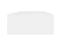 New Prateleira de parede com gaveta MDF 60x23,5x10 cm PT535149 Branco