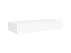 New Prateleira de parede com gaveta MDF 60x23,5x10 cm PT535149 Branco