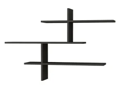 Prateleira*Concept-Usine Prateleira de parede design moderno TANA Cinza Antracite 3 prateleiras Cinzento