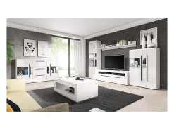 Prateleira*Meublorama Prateleira de parede design 180cm cores fosco e brilhante. Coleção BREDA. Branco