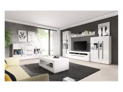 Prateleira|Meublorama Prateleira de parede design 160cm cores fosco e brilhante. Coleção BREDA. Branco