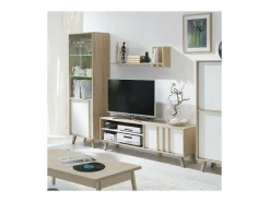 Meublorama Prateleira de parede escandinava 100 cm MALMO. Ideal para expor seus objetos de decoração. Cor carvalho claro/. Tipo escandinavo.^ Prateleira