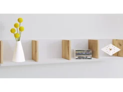 Prateleira|VCM Prateleira de parede Honsa Branco/carvalho de mel A. 15 x L. 97 x P. 17 cm Multicor