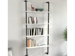 VCM Prateleira de parede Insasi Branco A. 150 x L. 64 x P. 20 cm^ Prateleira