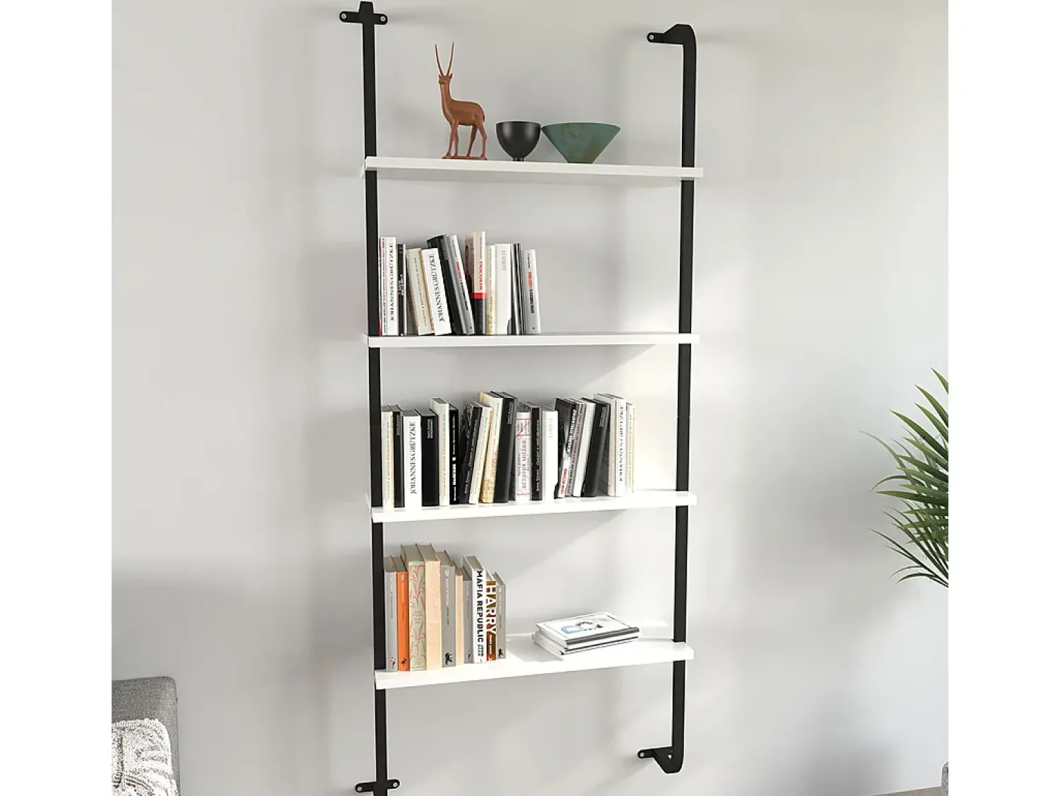 VCM Prateleira de parede Insasi Branco A. 150 x L. 64 x P. 20 cm^ Prateleira