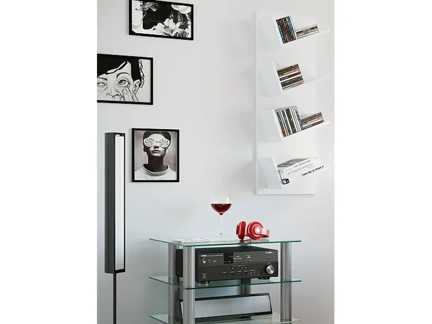 VCM Prateleira de parede Lansi Branco A. 90 x L. 33 x P. 16 cm^ Prateleira