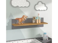 Hot Vicco Prateleira de parede para o quarto das crianças cinza 70x18.4x20 malia Cinzento