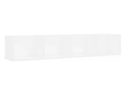 Móvel De Arrumação* Prateleira de parede para CD 100x18x18 cm deriv. madeira PT317525 Branco